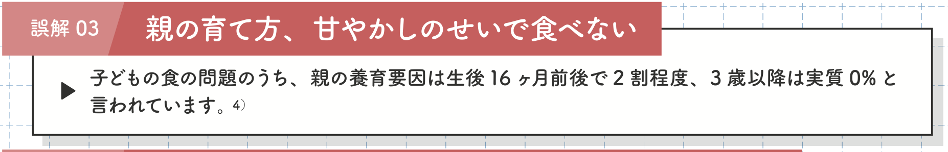 食べない子のよくある誤解3