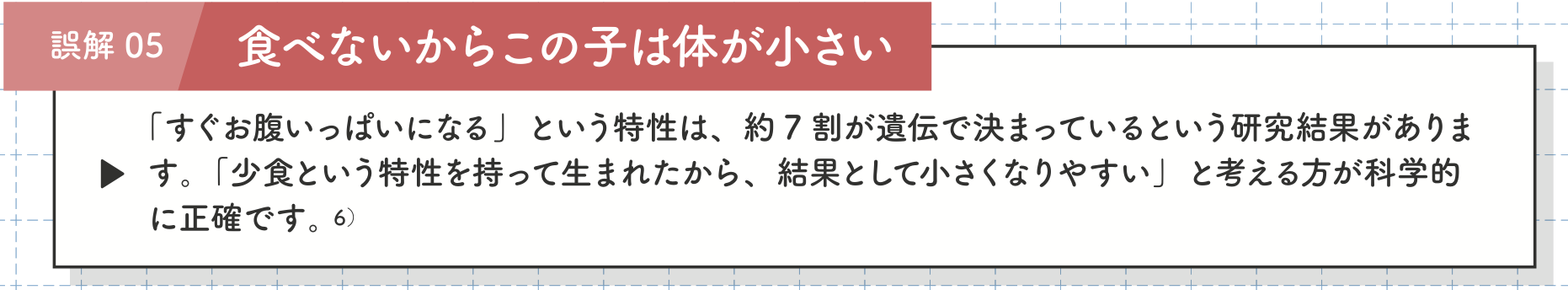 食べない子のよくある誤解5